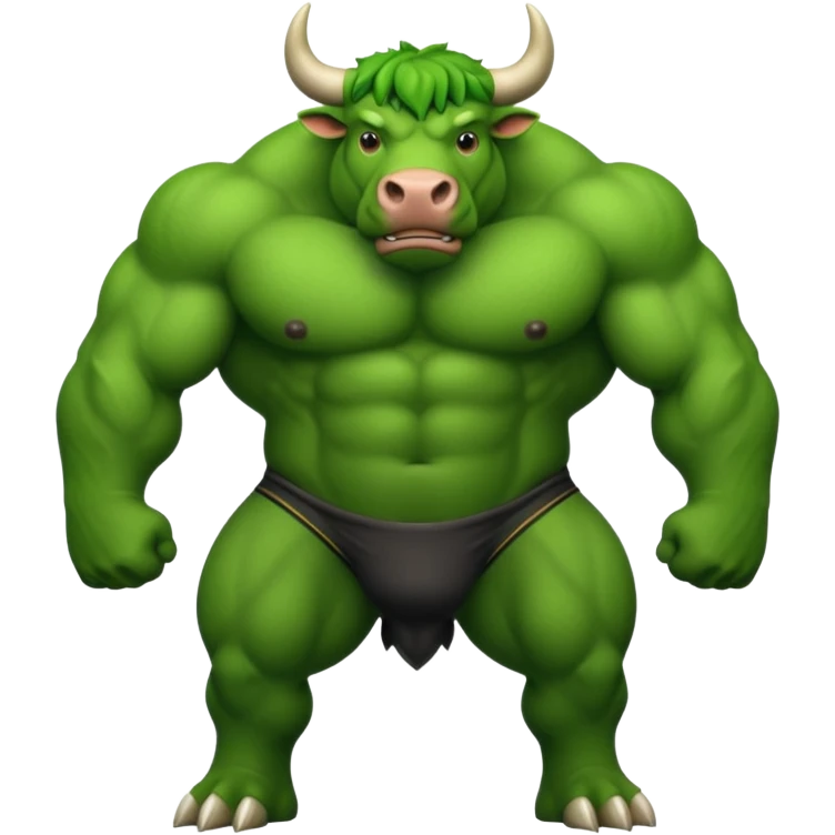 Green bull emoji