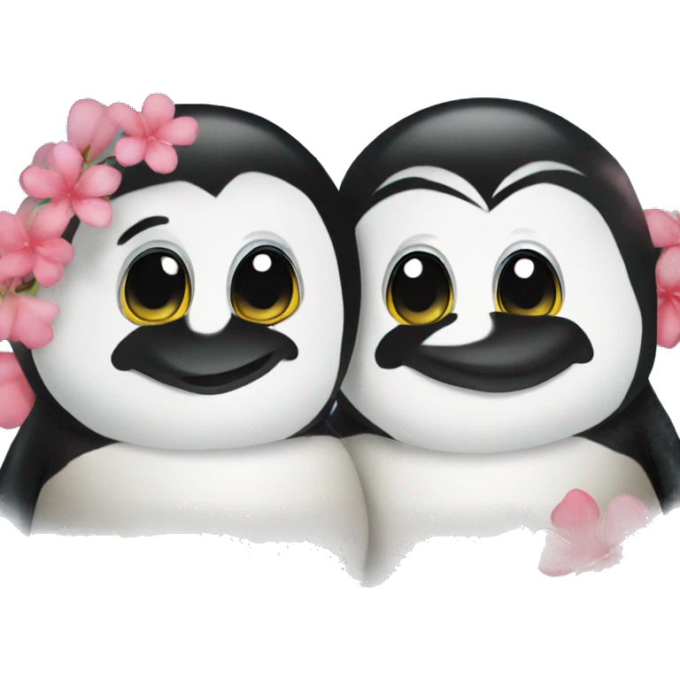 couple in love pinguin emoji