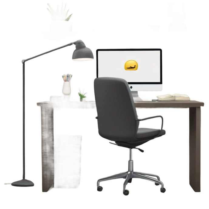 modern-minimalistic-decorated-home-office-front view emoji