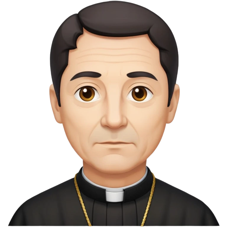 priest with dark hair, middle-aged man in his 50s emoji