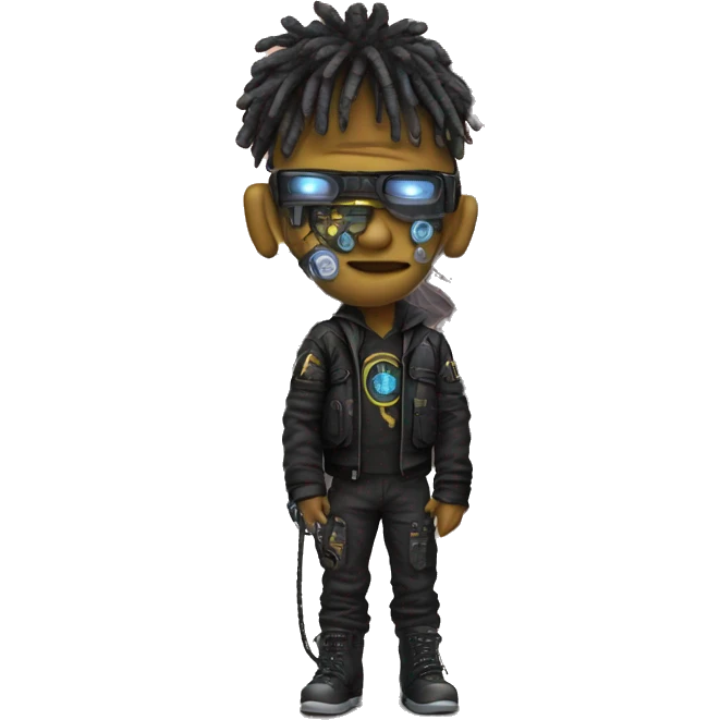 Cyber punk in front of house emoji