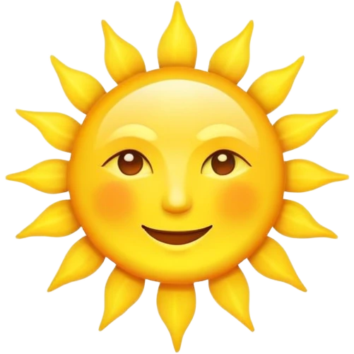 simple and bright sun icon emoji
