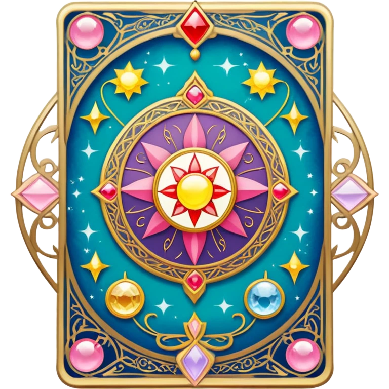 magical tarot-like card inspired by the Clow Cards from Cardcaptor Sakura emoji