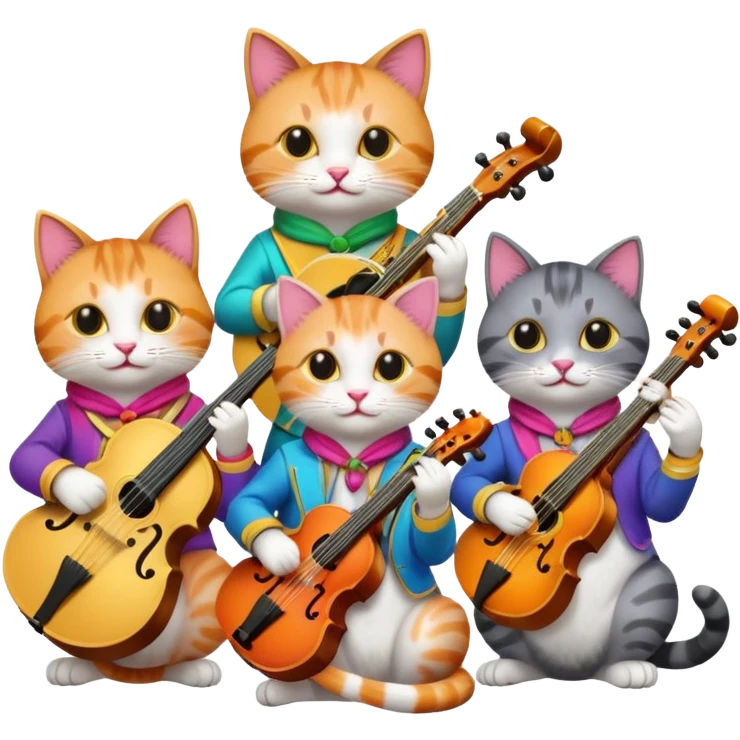 cat as Musicians emoji