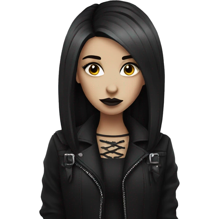 Goth girl emoji