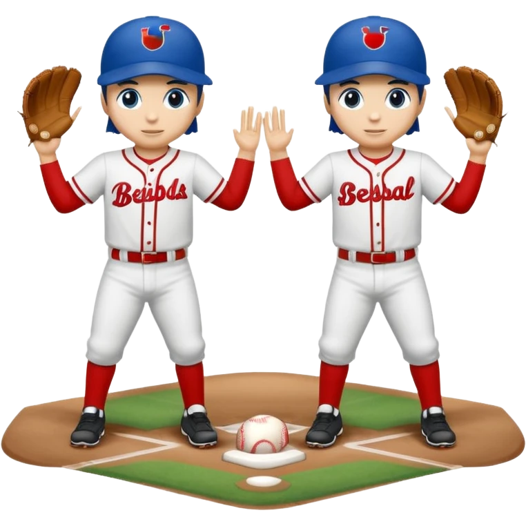 quiero dos equipos enemigos de baseball  emoji