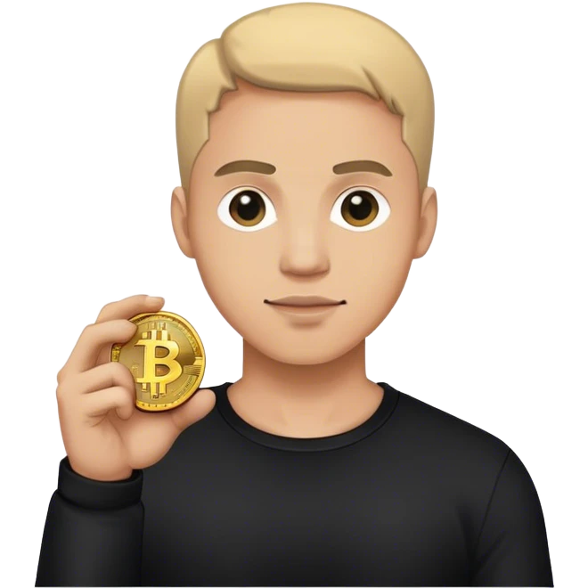 lego homme vêtement noir bitcoin emoji