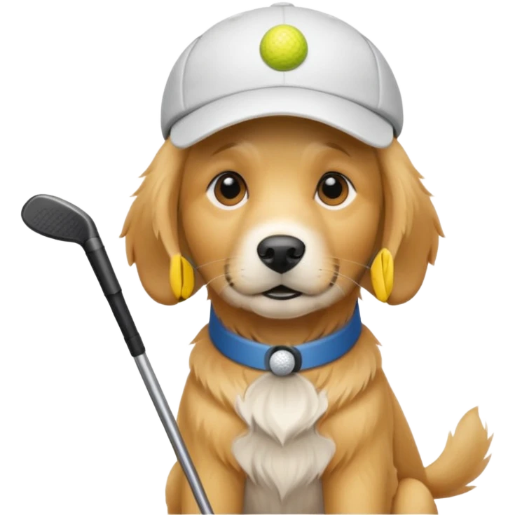 Dog golfing emoji