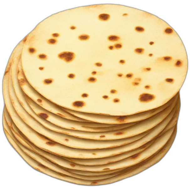 Small Stack of tortillas with some grill marks emoji