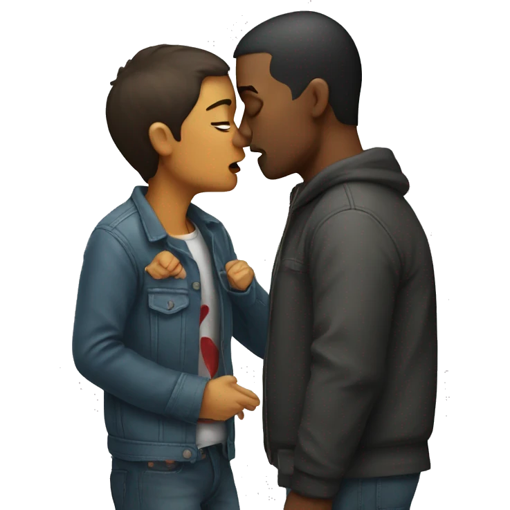 Person refusing a kiss emoji