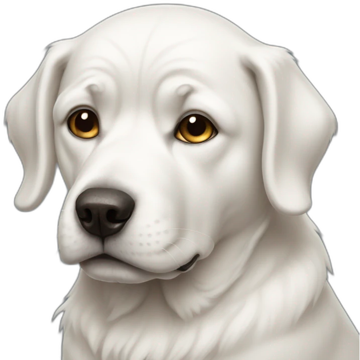 sad-white-dog emoji
