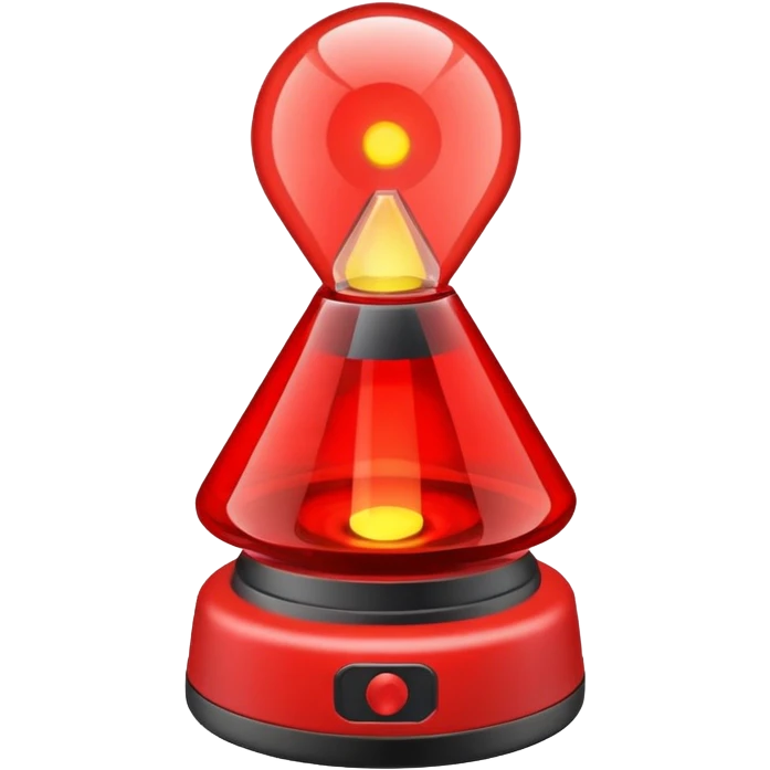 red rotating warning light, glowing, no text emoji