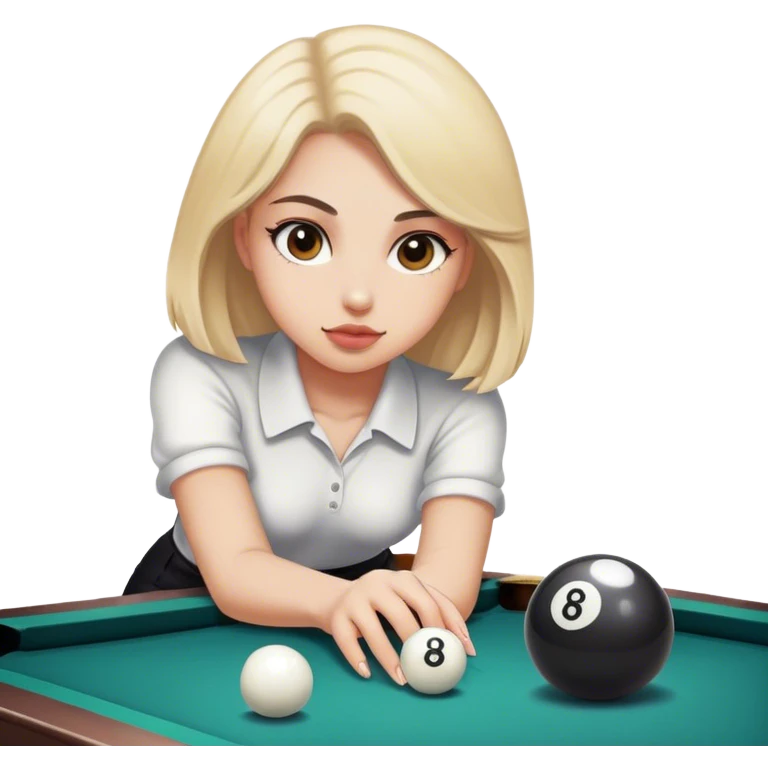 Girl playing 8 ball emoji