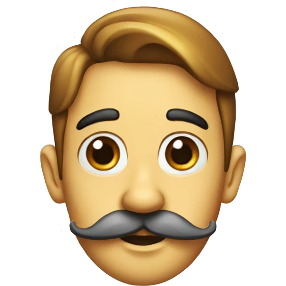 pinocchio with a mustache and long nose emoji