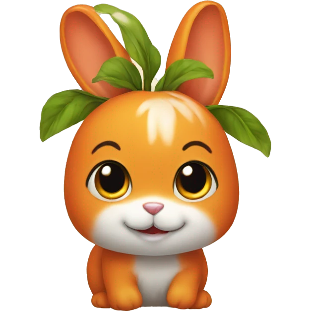 Tangerine rabbit emoji
