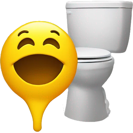Smiley face pooping on the toilet  emoji