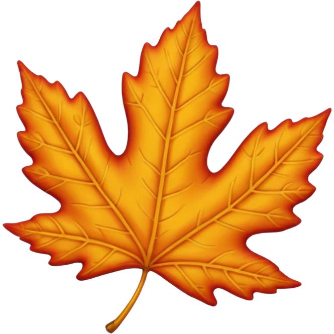 A cute 3D emoji of a fall leaf emoji