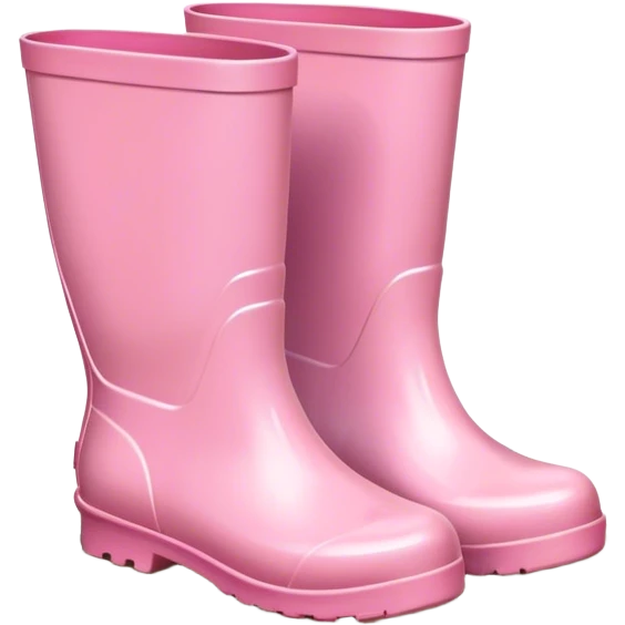  light pink rain boots in puddle emoji
