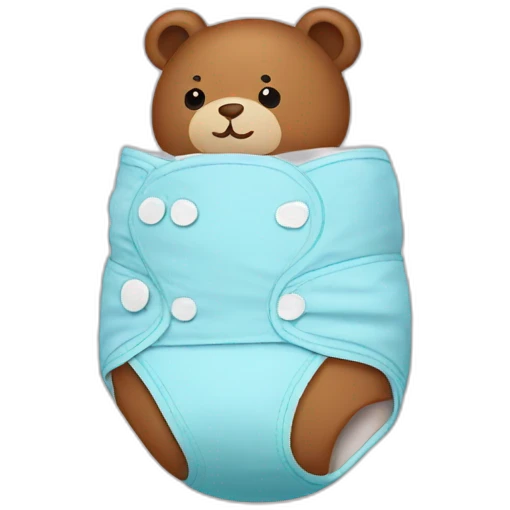 Teddy bear diaper emoji