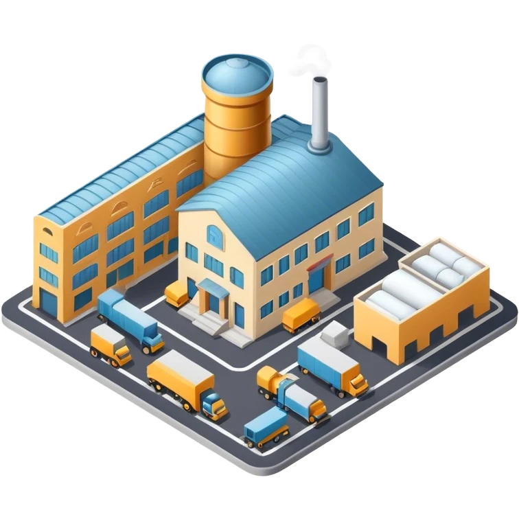 Isometric furniture factory emoji