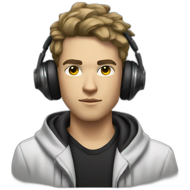 White Mexican teenage Dj free fire emoji