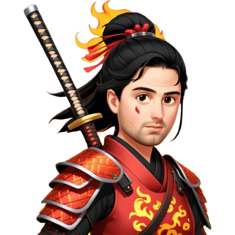 Fire-Wielding Samurai emoji