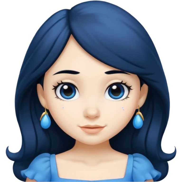 Smurffete with black hair emoji