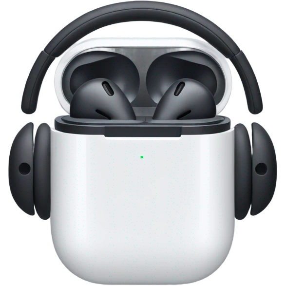 AirPods max black emoji