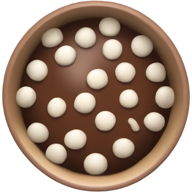 Bowl of chocolate chipits emoji