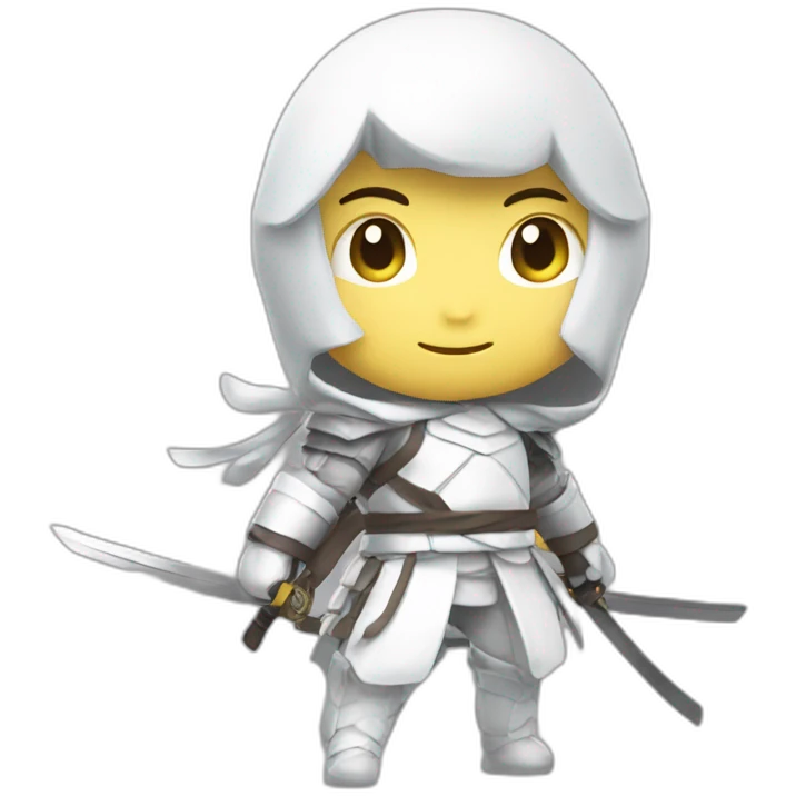 Ninja blanc ange emoji