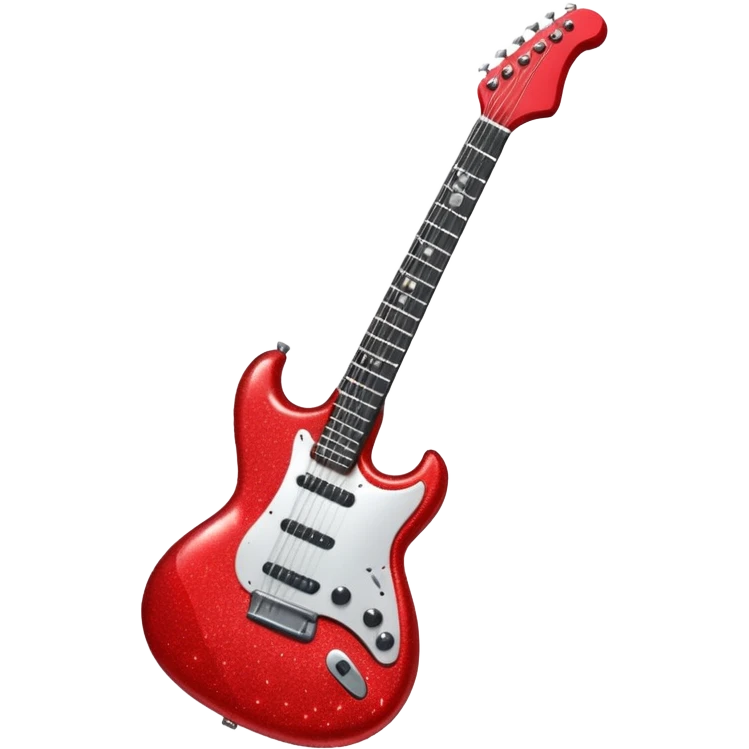 red glitter guittar emoji