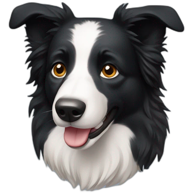 Border collie saludando emoji