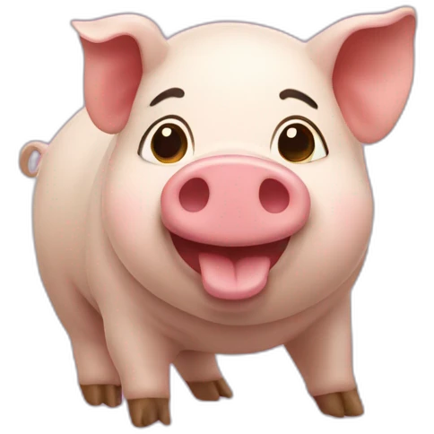 Cochon sur singe emoji