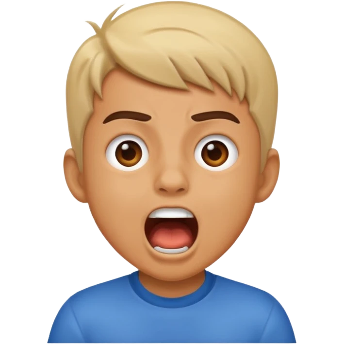 boy shout emoji