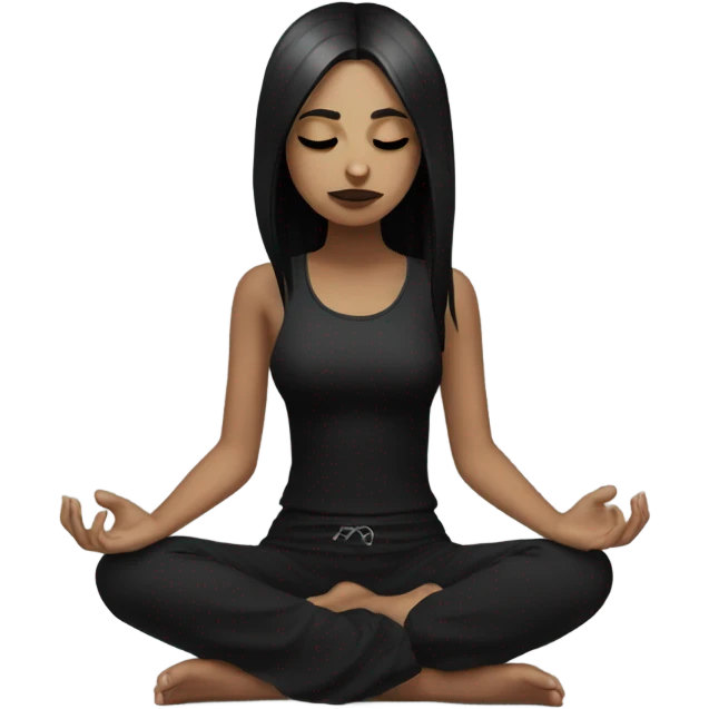 goth girl meditating emoji