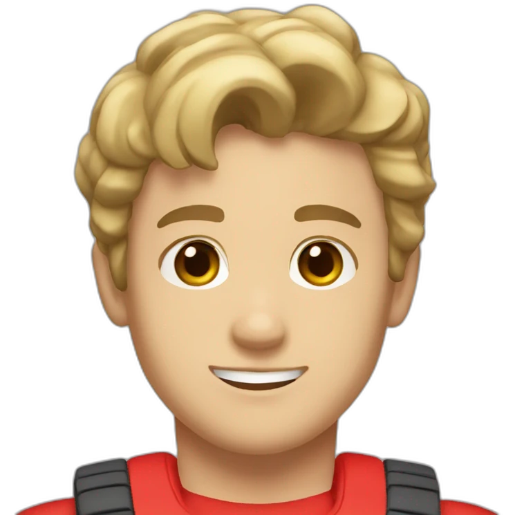 boy lifeguard, dark blond_hair, athletic build, hazel eyes emoji