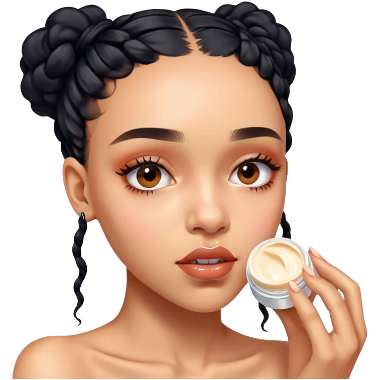 skin care cream application FKA Twigs emoji