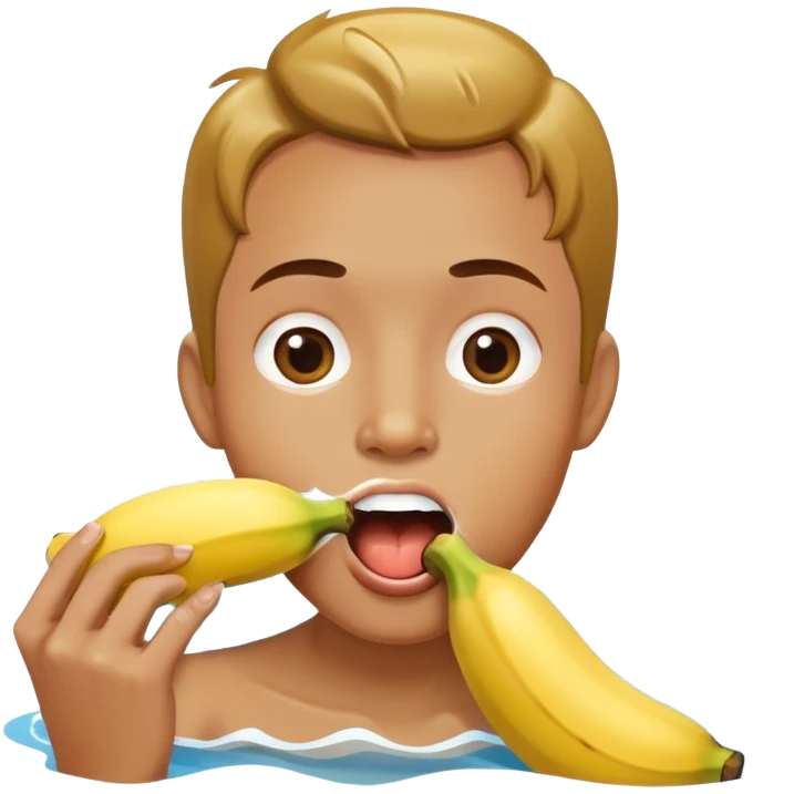 banana in mouth water emoji