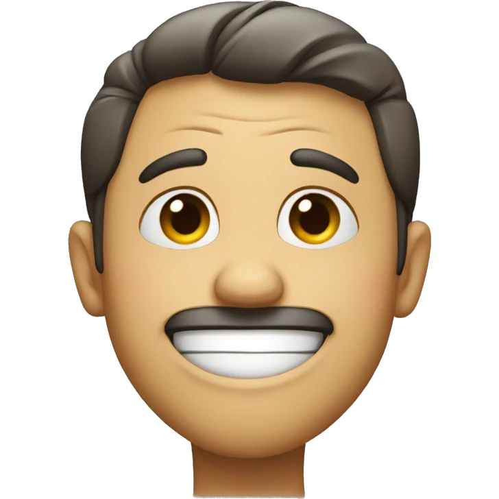 Smiling while shrugging emoji