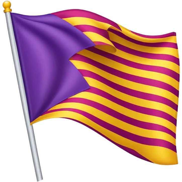 flag with three horizontal stripes: red at the top, yellow in the middle, and purple at the bottom emoji