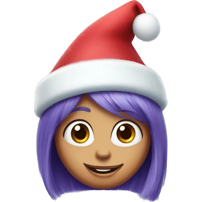 Sally from Monsters Inc. wearing Santa Hat emoji