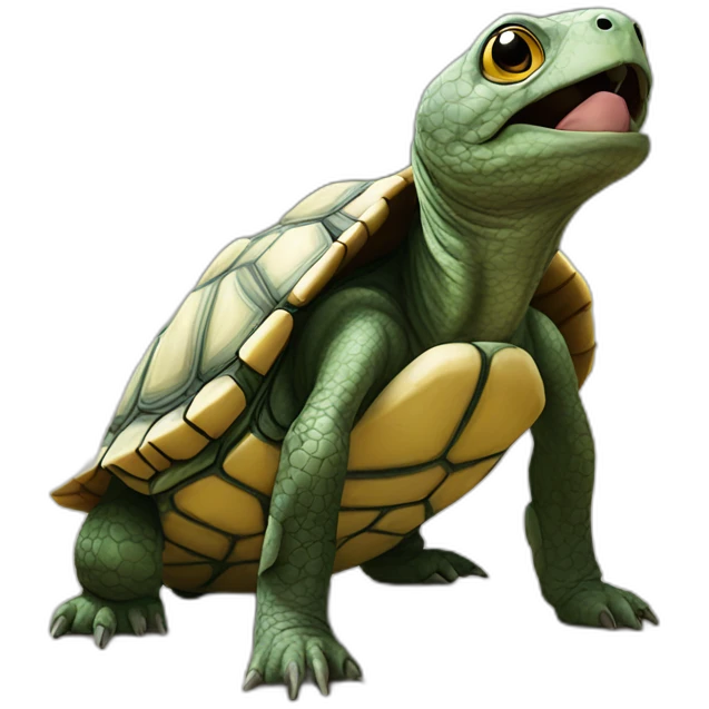 Tortue sur un chien emoji