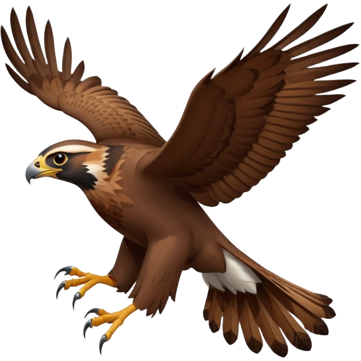 dynamic falcon in mid-flight evoking Puy du Fou theme park emoji