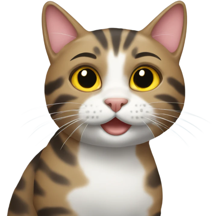 Tabby Cat washing its hair  emoji