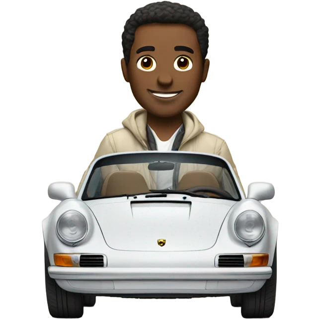 Guy on a Porsche emoji