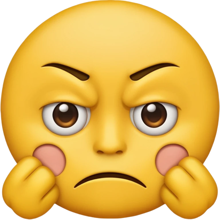 Disgusted yellow emoji  emoji