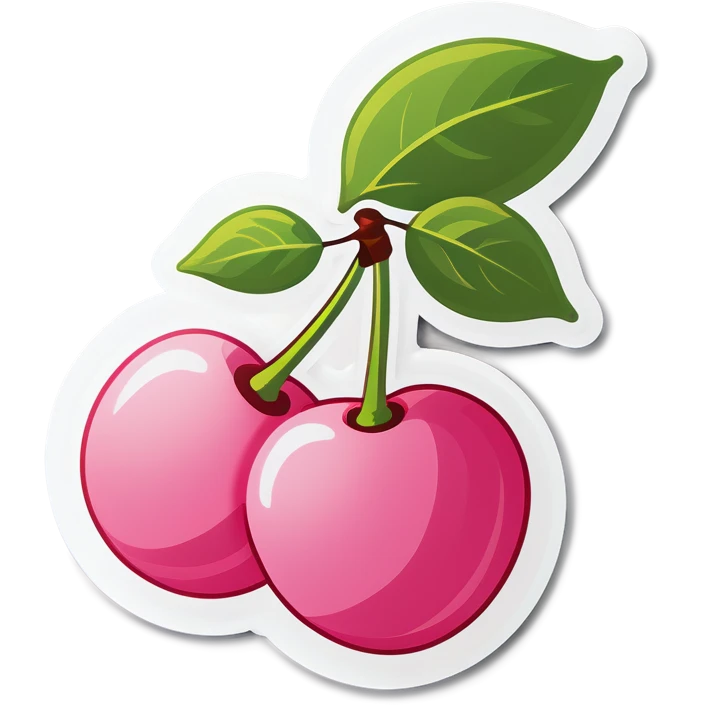 Pink cherry’s  emoji