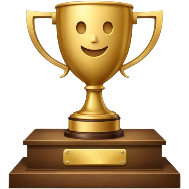 trophy on a podium emoji