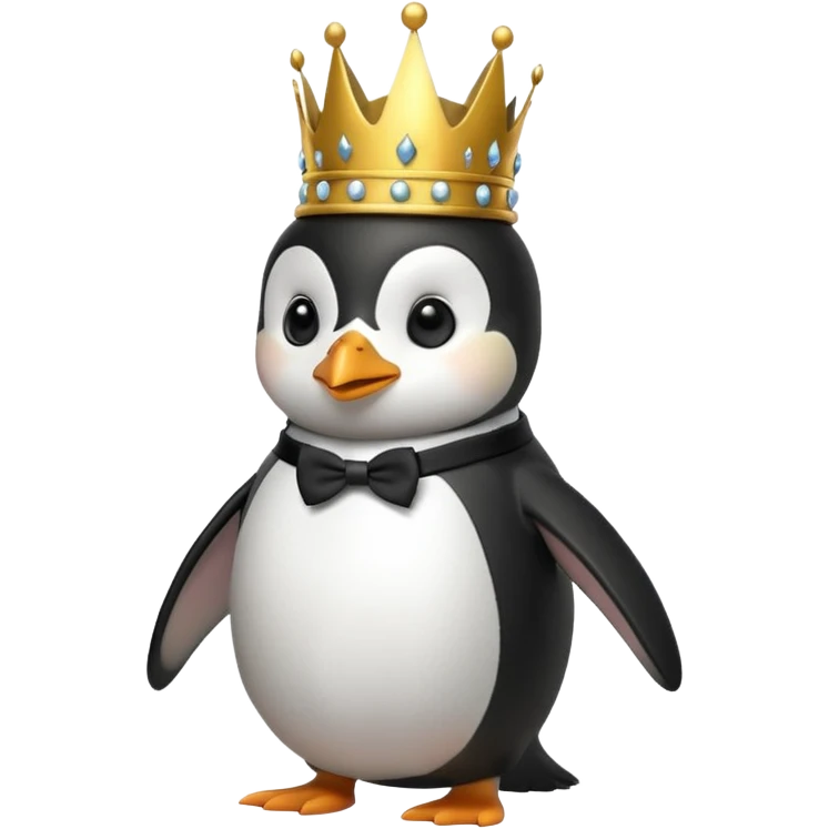 Penguin with a crown emoji