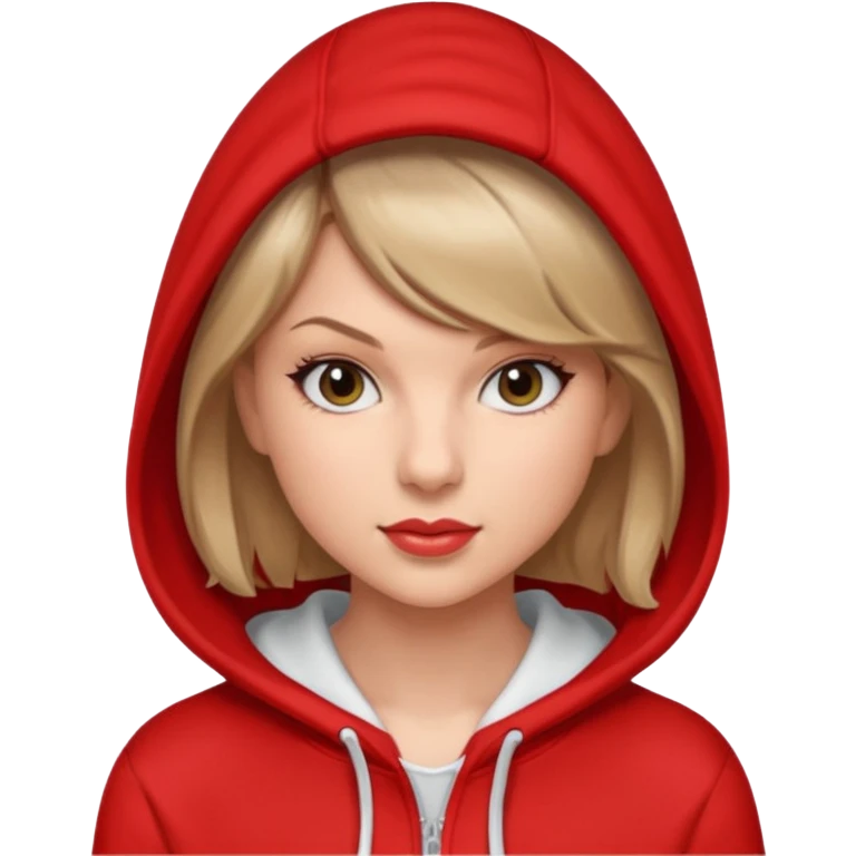 taylor swift wear red hoddie emoji